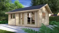 One-bedroom log annexe, 6 × 4 m