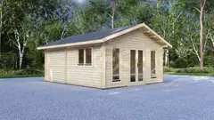 One-bedroom log annexe, 6 × 5 m