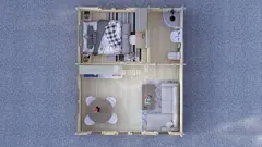 One-bedroom annexe layout, 6 × 5 m