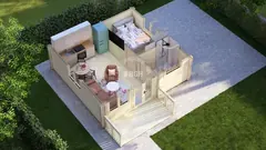Twin Skin annexe floor plan, 6 × 5.5 m