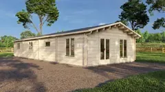 Four-bedroom lodge, 18 × 6.8 m