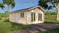 One-bedroom lodge, 8 × 5 m