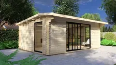 Glass-front garden room, 6 × 4 m