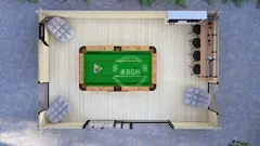 Garden room floor plan, 6 × 4 m