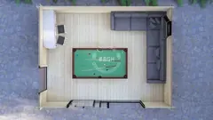 Garden room floor plan, 5 × 4 m