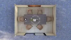 Garden room floor plan, 4 × 3 m