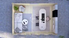 Garden office floor plan, 5.5 × 4 m