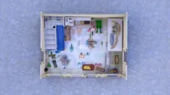Summerhouse floor plan, 4 × 3 m