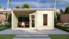 Summerhouse with veranda, 5 × 3 m, 44mm walls
