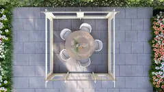 Garden gazebo floor plan, 3 × 3 m