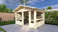 Garden gazebo, 4 × 3 m, 44mm