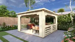 Garden gazebo, 4 × 4 m