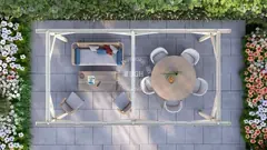 Garden pergola floor plan, 5 × 3 m