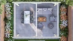 Garden pergola floor plan, 6 × 5 m