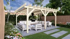 Garden pergola, 6 × 6 m