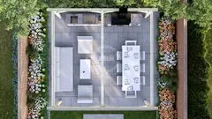 Garden pergola floor plan, 6 × 6 m
