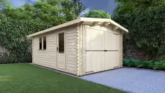 Single timber garage, 5.2 × 3.2 m, 44mm walls