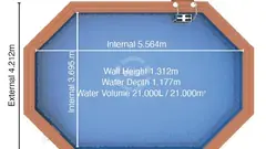 Wooden garden swimming pool