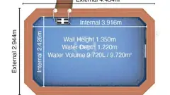 Wooden garden swimming pool
