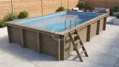 Wooden exercise pool, 6.5 × 4.5 m, 1.2 m deep