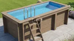 Wooden exercise pool, 4.5 × 2.5 m, 1.2 m deep