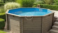 Octagonal splasher pool, 3 × 3 m, 0.75–1.1 m deep