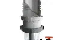 Cyclone cartridge filter, high capacity