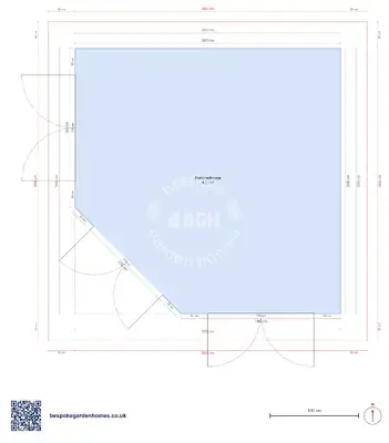 Corner summerhouse, 3 × 3 m