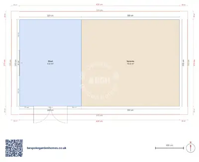 Shed & veranda, 5.7 × 3.1 m
